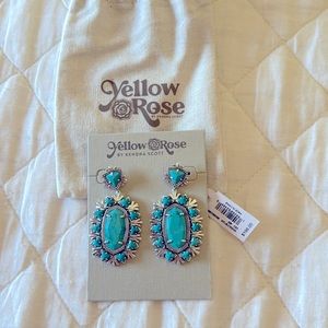 Yellow rose Kendra Scott earrings